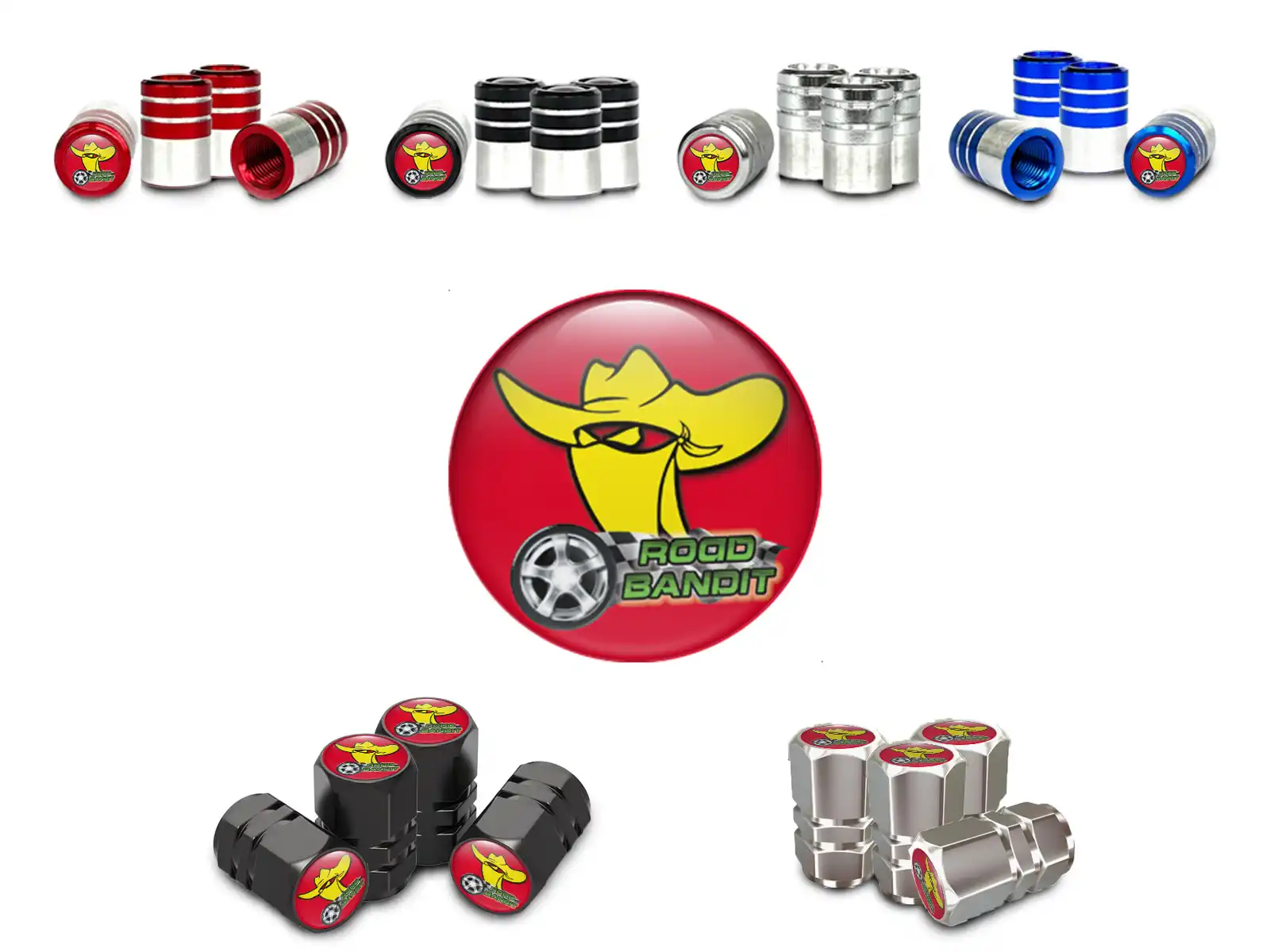 Rim Valve Stem Caps for Motorcycle Domed Edition
